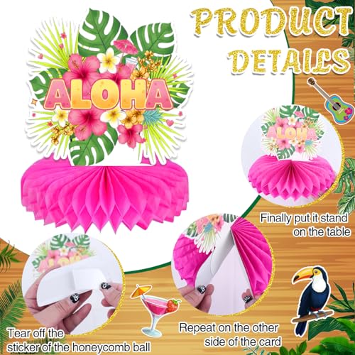 Zhynice Hawaiian Aloha Party Banner & Luau Decorations Set