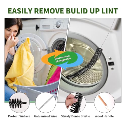 30-Inch Dryer Vent Cleaner Kit with Brush & Crevice Tool
