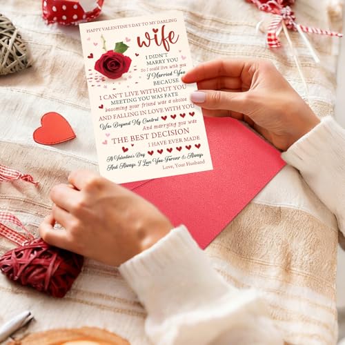Valentines Day Card for Wife - Romantic Greeting Card by RollupJoy