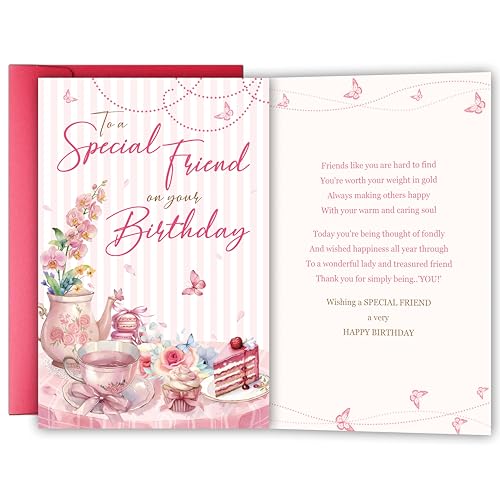 Heartfelt Birthday Card for Best Friend, Sister & Mom