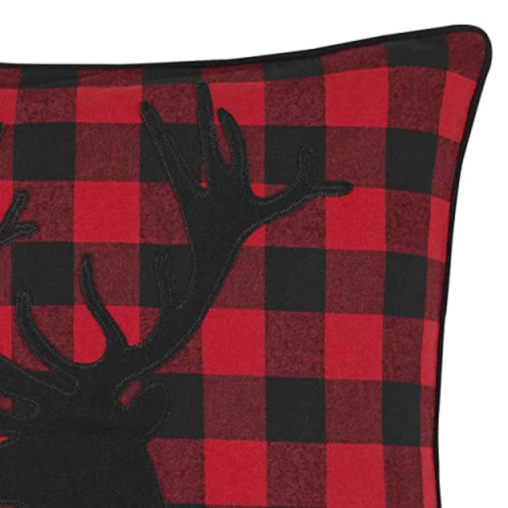 Eddie Bauer Home - Throw Pillow with Zipper Closure, Perfect Home Decor for Bed or Sofa (Wallace Plaid Cinder, 20" x 20")