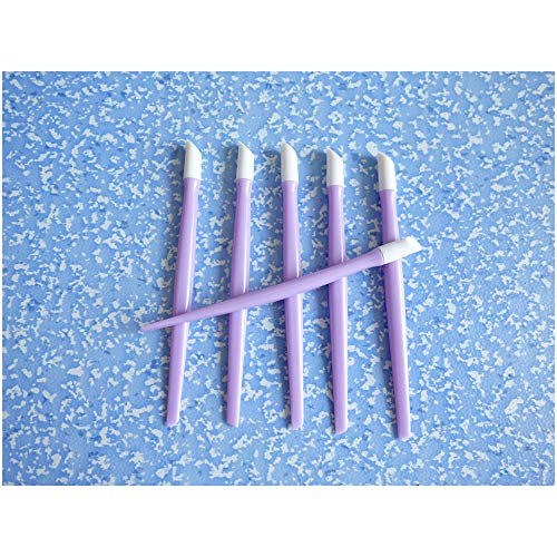 Erewa 24 Pcs Rubber Nail Cuticle Pusher with Plastic Handle Assorted Colors