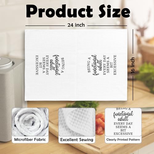 Funny Sarcastic Kitchen Dish Towels 16x24 Microfiber