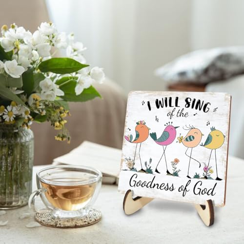 Inspirational Christian Wood Sign for Women - Rustic Desk Decor