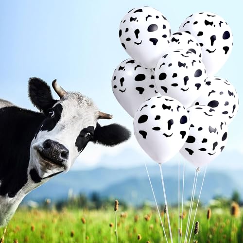 Odourless Cow Print Balloons - 25pcs Farm Party Decorations