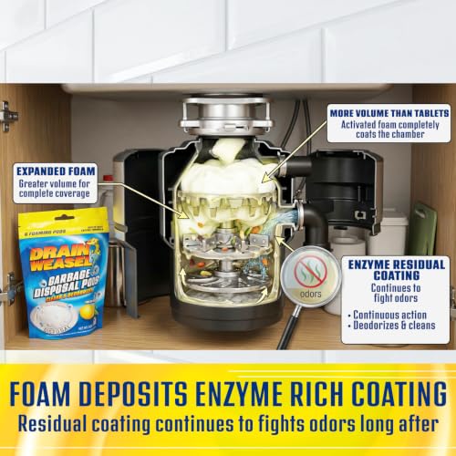 Drain Weasel Garbage Disposal Cleaner & Deodorizer Pods - 5 Pack