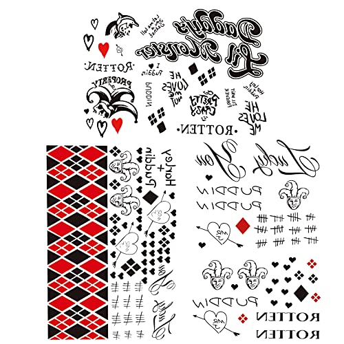 Leoars Temporary Tattoos for Women Girls Kids, 3 Sheets Fake Waterproof Tattoo Stickers for Halloween Costume Party Makeup