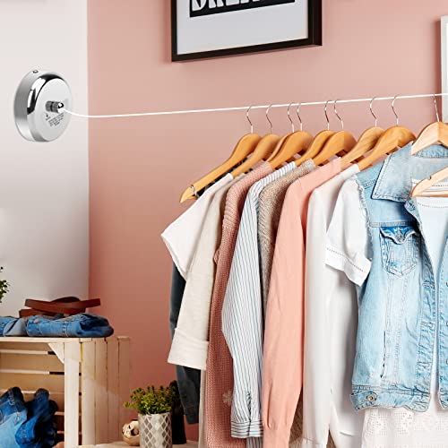 Stainless Steel Retractable Clothesline Indoor & Outdoor Laundry Line