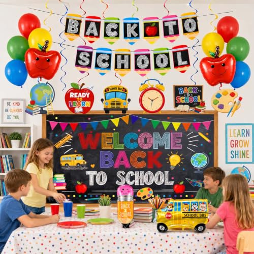 Complete Back to School Decorations Set - Classroom Party Supplies