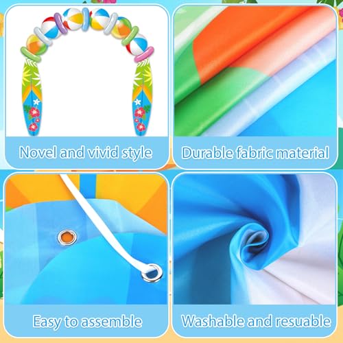 Beach Ball Surfboard Porch Banner - Summer Party Decorations