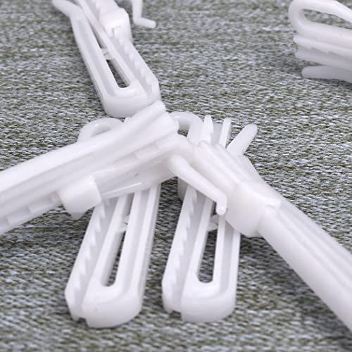 Kuasting 70mm Adjustable Curtain Hooks - 30 Pack Heavy Duty Plastic Pleat