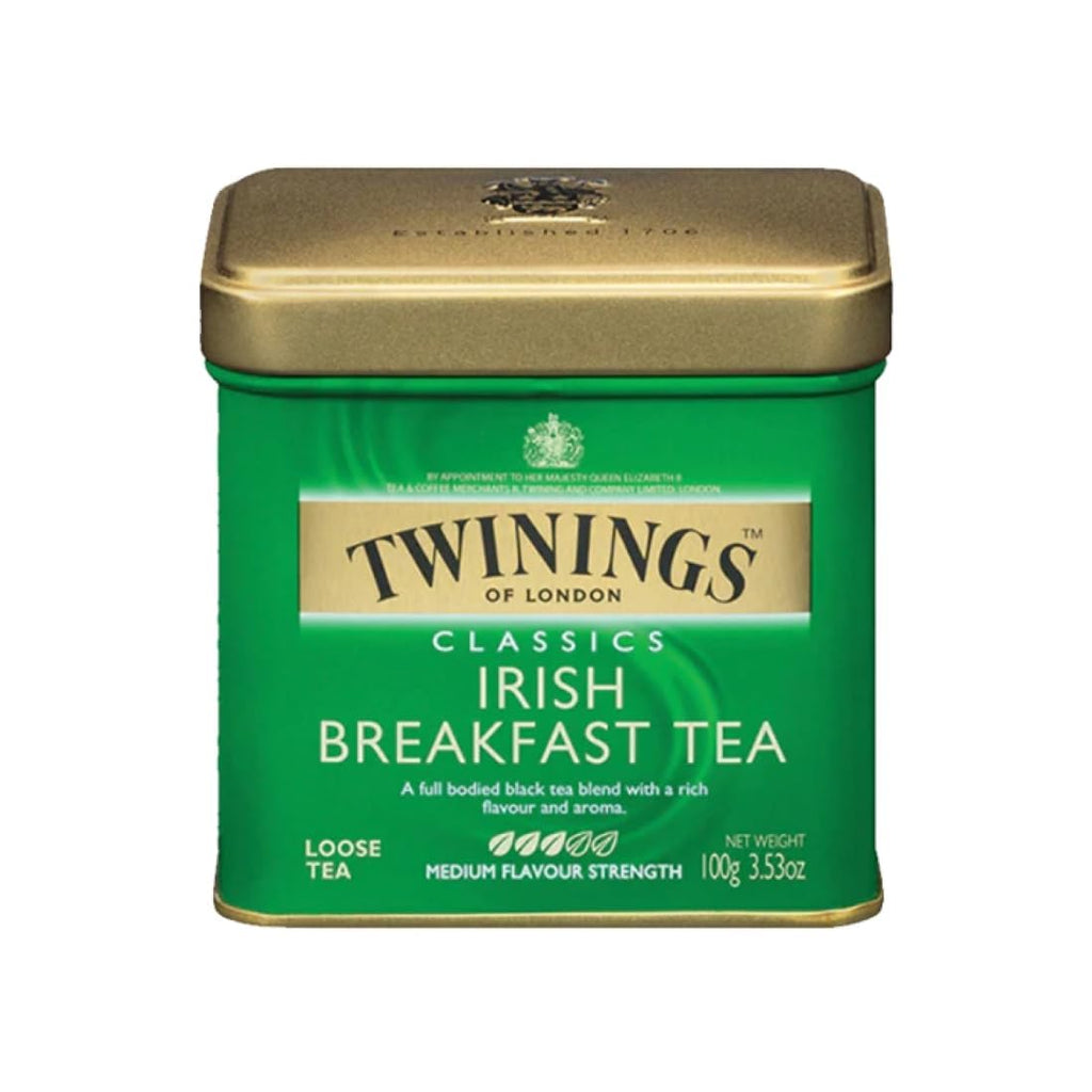 Twinings Irish Breakfast Loose Tea - Robust Caffeinated Black Tea Leaves, 3.53 Ounce Tin
