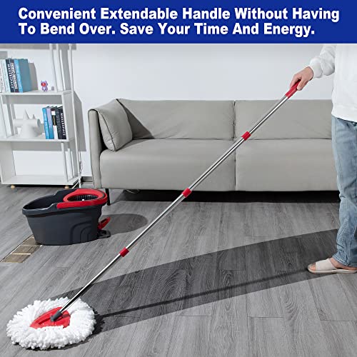 TIDYKITC Stainless Steel Spin Mop Handle Replacement for O-Cedar Systems