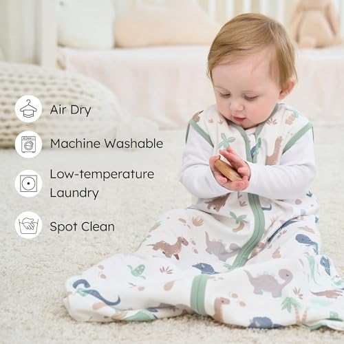 FIEMOL Baby Sleep Sack 0-6 Months, 100% Cotton Wearable Blanket