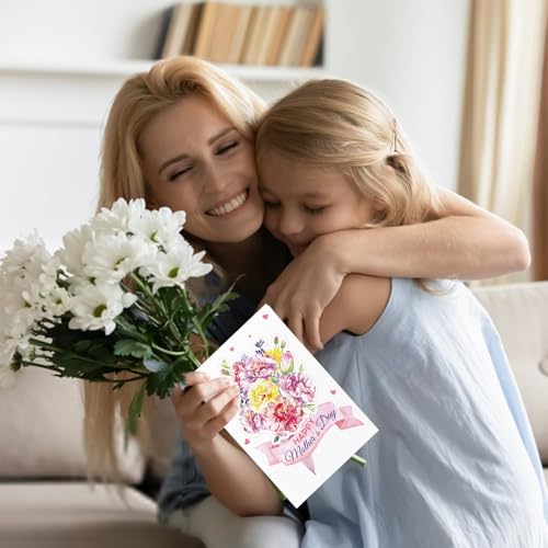 Elegant Floral Mother's Day Card - 5.5x8 with Envelope