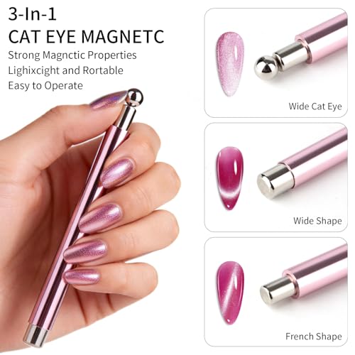RARKVEN 4-Piece Cat Eye Magnet Pen Tool Set for Nail Art Design