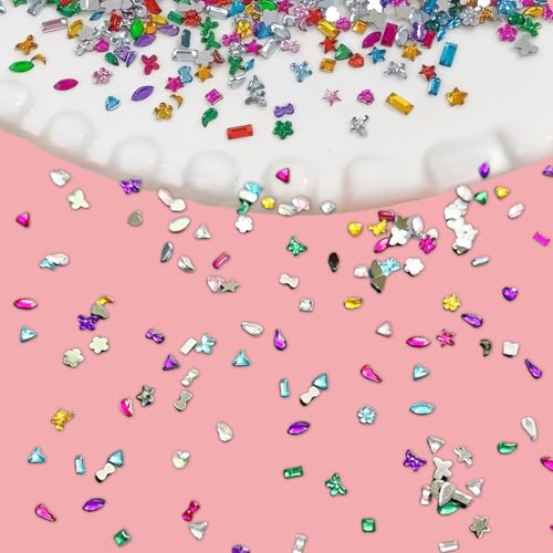 5000Pcs Colorful Mini Nail Rhinestones Flat Back Crystal Charms