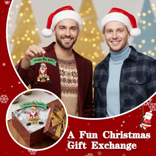 Funny Christmas Ornament - Jingle My Bells Wooden Decoration