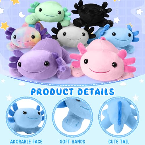 Blue Axolotl Plush Toy - 10.8-Inch Soft Stuffed Animal Pillow