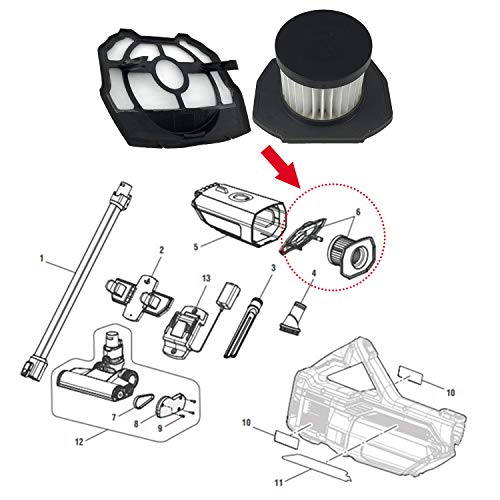 Replacement Vacuum Filter & Pre-Screen for Ryobi P718 18V Stick Vacuum
