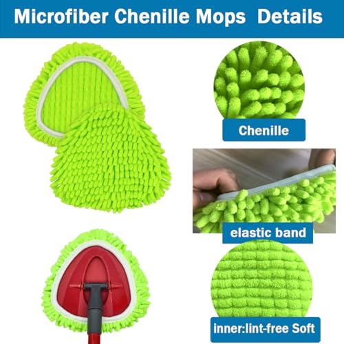 O-Cedar Compatible Spin Mop Replacement Heads - 2 Pack, Chenille