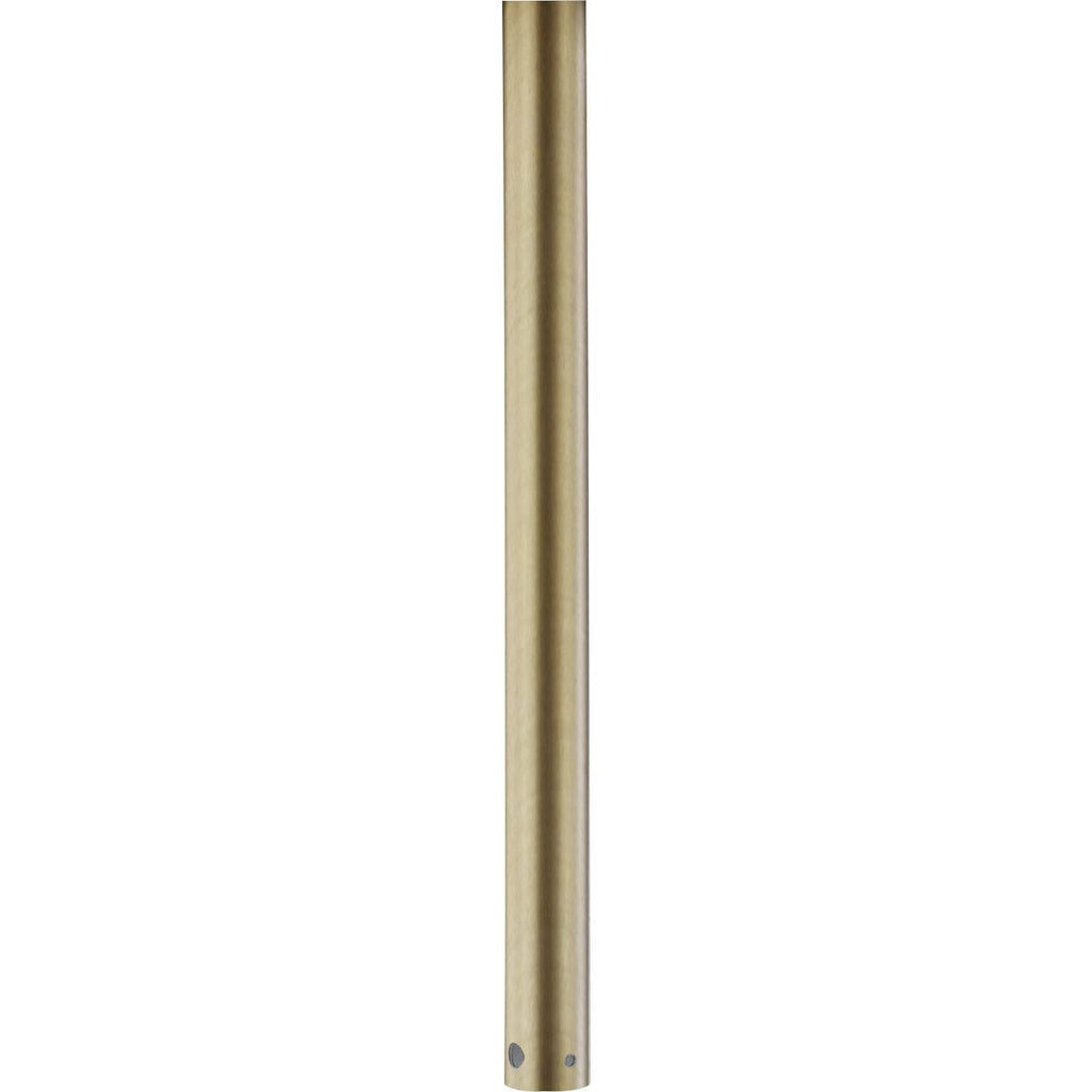 Progress Lighting AirPro Collection 12 in. Ceiling Fan Downrod in Vintage Brass