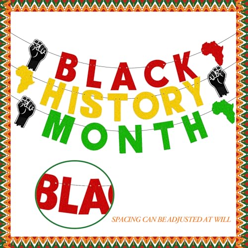 Black History Month Banner African American Party Decorations Backdrop