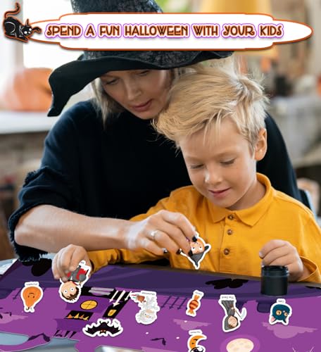 Halloween Sticker Book for Kids - Waterproof Reusable Stickers