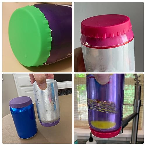 6 Pack Reusable Silicone Can Lids - BPA-Free Drink Covers