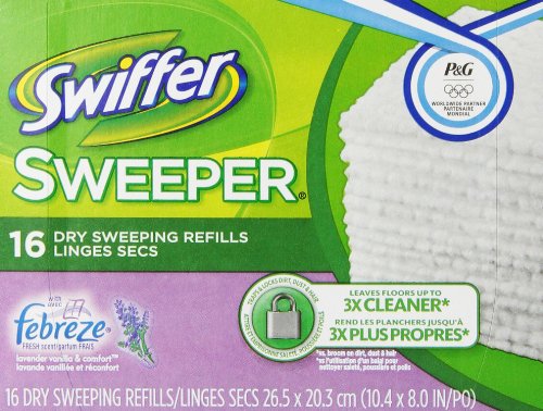 Swiffer Sweeper Dry Sweeping Cloth Refills, Lavender Vanilla, 16 Count
