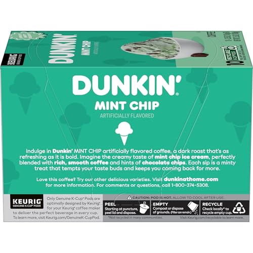 Dunkin' Mint Chip Dark Roast Coffee K-Cup Pods - 10 Count