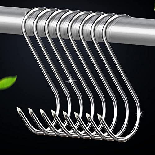 Premium Stainless Steel Meat Hooks - 20PCS S-Shaped 5.9in for BBQ & Drying