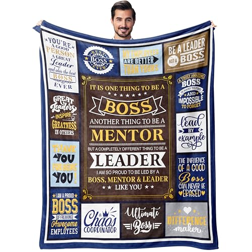 Boss Gifts Throw Blanket 80x60 Inches - Boss Day Birthday Christmas Gift - Boss Appreciation