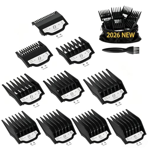 CR8GR8 Clipper Guards Set - 10 Professional Cutting Guides 1/16" to 1"