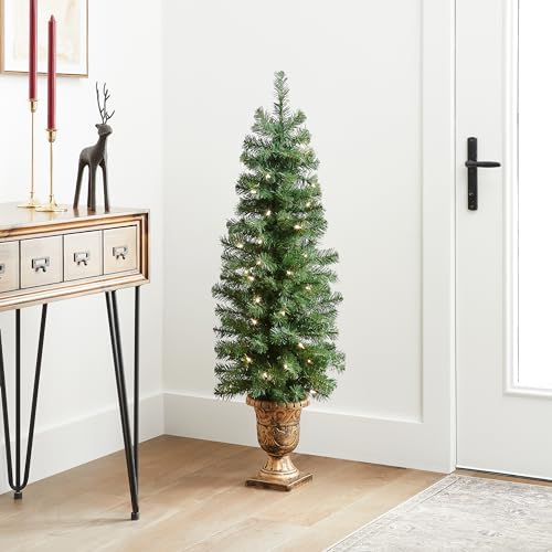 4ft Pre-Lit Montclair Spruce Christmas Entrance Tree - Artificial Holiday Tree