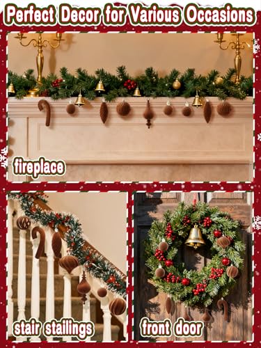 Brown Velvet Star Christmas Tree Topper & Ornaments Set, 30 Pieces