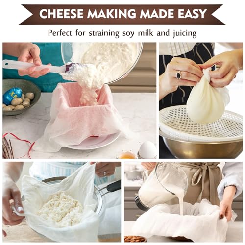 Grade 100 Unbleached Cotton Cheesecloth - 36x36 Inch, Food-Safe