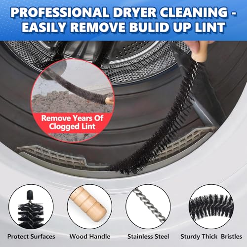 Sealegend 2-Pack Dryer Vent Cleaner Kit, 31.5" Vacuum Attachment (Blue)
