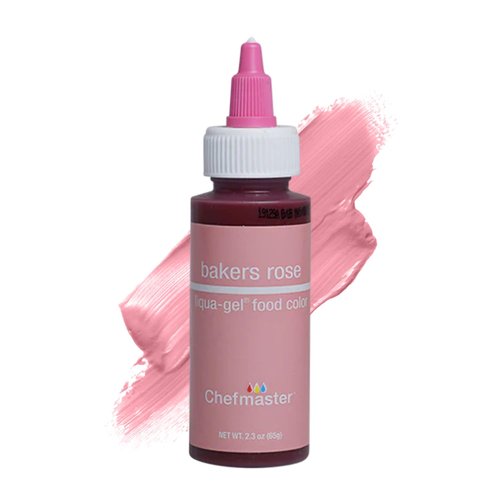 Chefmaster Bakers Rose Liqua-Gel® Food Coloring - Vibrant, Professional-Grade Dye for Icing & Fondant | 2.3 oz