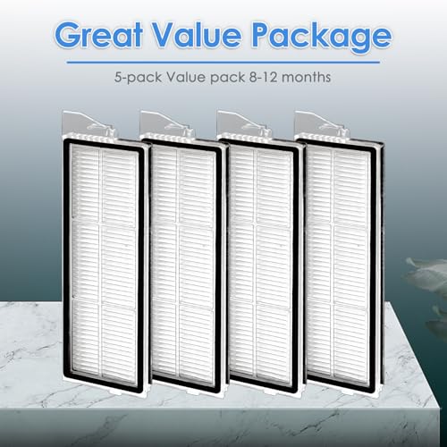 4-Pack HEPA Filters for Roborock S8 MaxV Ultra & S8 Max Ultra Robot Vacuum