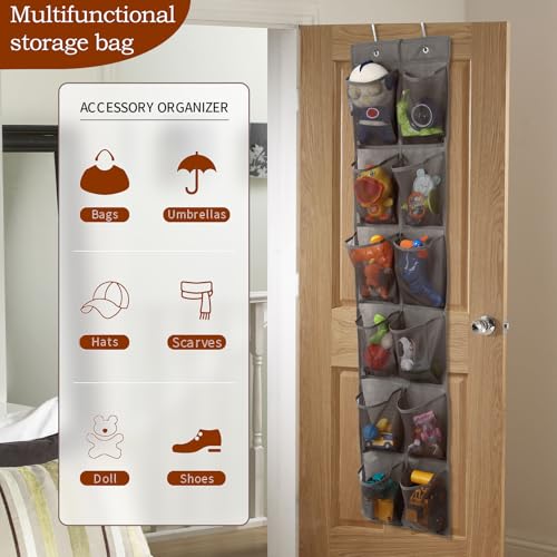 GOMAJI Over The Door Shoe Organizer with 12 Large Pockets