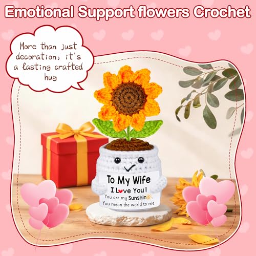 Handmade Crochet Sunflower Doll Gift for Wife - Romantic Keepsake