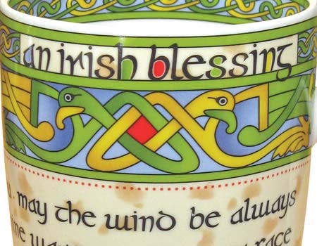 Royal Tara Irish Blessing Mug Set - Two Coordinating Mugs in Irish Gift Box