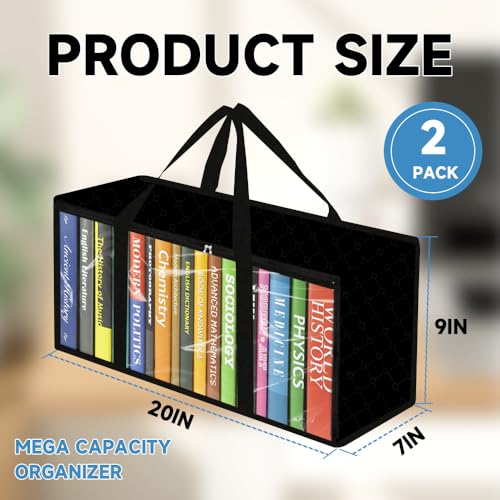 2-Pack Clear PVC DVD Storage Bags with Handles - Dustproof Organizer for 70+ Discs