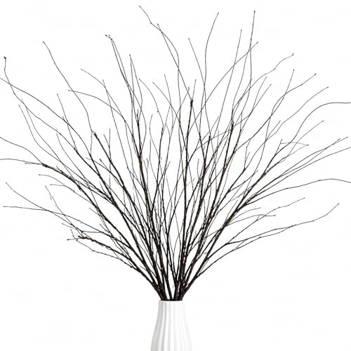 Curly Willow Branches - 30 Inch Bendable Artificial Twigs for Vases