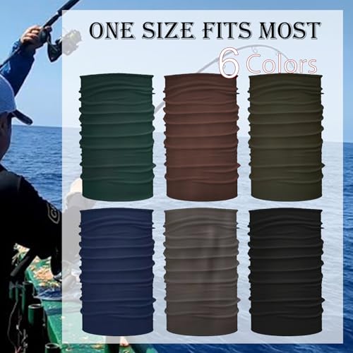 6 Pack Neck Gaiters Tube UV Face Mask Bandana Balaclava Shiesty Magic Scarf Headwear Headbands Wraps for women