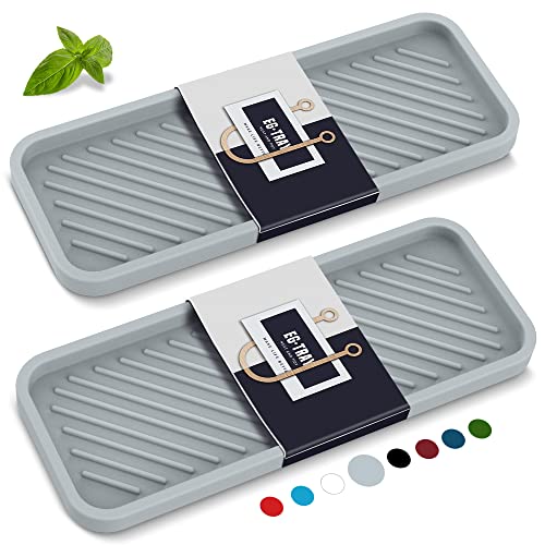 EG-SIPRO Silicone Kitchen Sink Organizer Tray, 9x3.7 Inch - 2 Pack