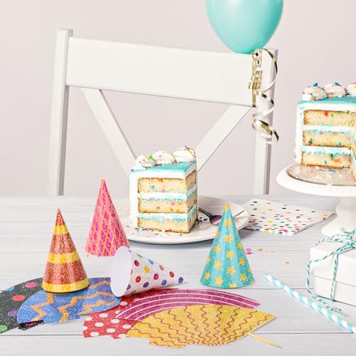 Mini Cone Birthday Hats for Stuffed Animals - 10 Pack
