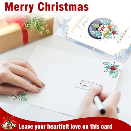 Christmas Card for Granddaughter and Partner Merry Xmas Card