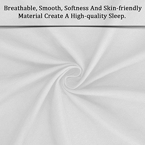 JUWENIN Queen Fitted Sheet - Ultra Soft Brushed Microfiber, Deep Pocket